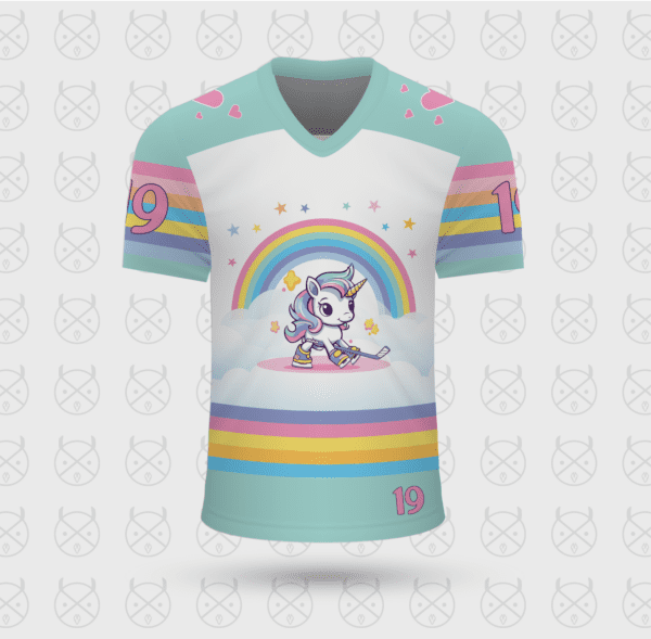Rainbow Unicorn Jersey (available in both short and long sleeved) - Image 2